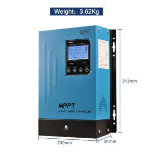 60A MPPT Solar Charge Controller 60amp Panel Battery Charger Controller 48V 36V 24V 12V Auto Max 150VDC Input mppt Charge Controllers Support Sealed Gel AGM Flooded Lithium Battery