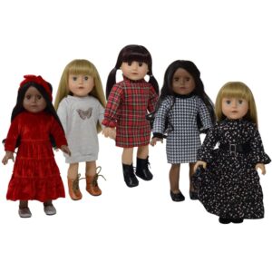 18 Inch Doll Clothes Dress and Doll Accessories (Winter Coats)