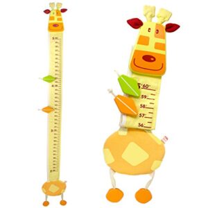 i'm wood and fabric wall growth chart, height measurement, scale, ruler for kids (cow)