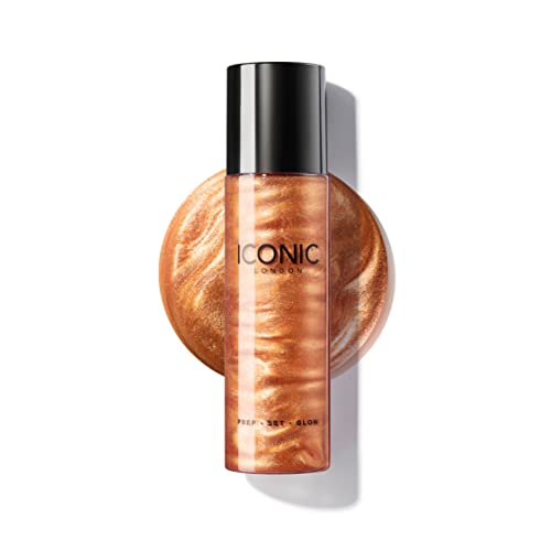 ICONIC LONDON Prep-Set-Glow | Hydrating + Setting + Glowing Spray, 3-in-1 Formula for a Dewy, Radiant Finish, Cruelty-Free, Vegan Makeup, 4.22 Fl oz