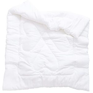 j-pinno boys girls crib toddler white comforter down alternative quilt lightweight duvet insert for summer machine washable (47" x 59", white 1.3 pounds)