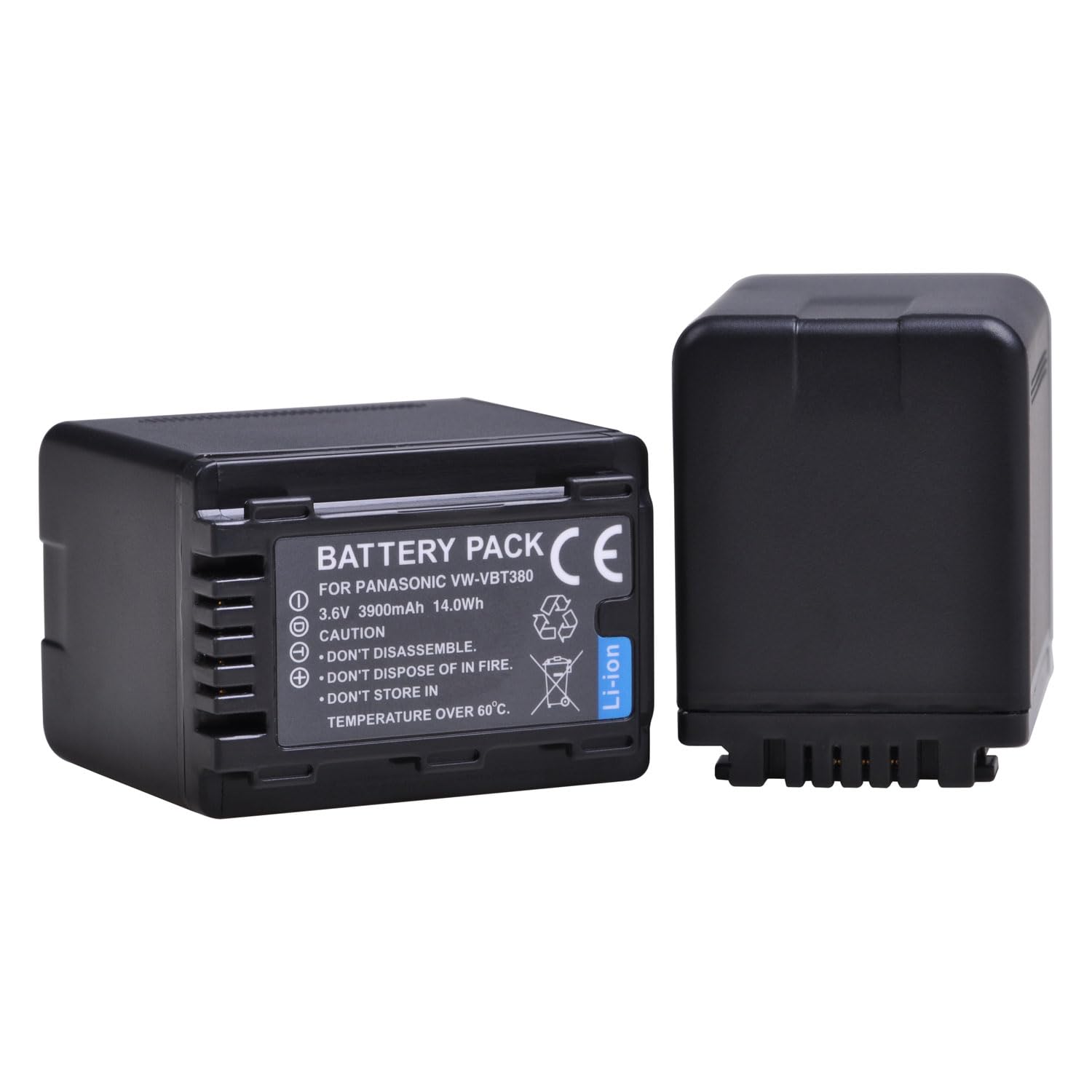 Batmax 2Packs VW-VBT380 VW-VBT190 Battery (3900mAh) + Dual USB Charger for Panasonic HC-V210, HC-V250, HC-V380, HC-V510, HC-V520, HC-V550, HC-V710, HC-V720, HC-V750, HC-V770, HC-VX870, HC-VX981