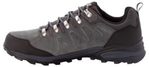 jack wolfskin men's refugio texapore low m hiking shoe, grey/black, 9.5