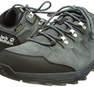 Jack Wolfskin Men's Refugio Texapore Low M Hiking Shoe, Grey/Black, 9.5