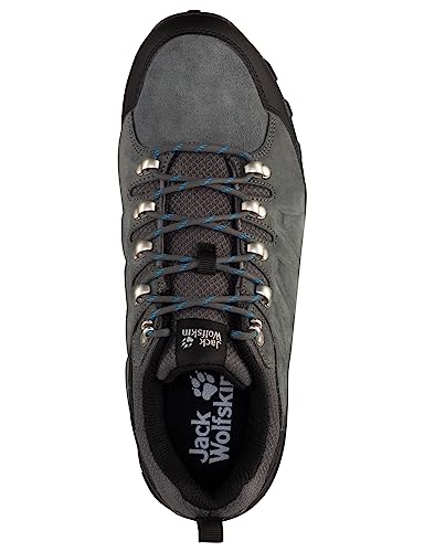 Jack Wolfskin Men's Refugio Texapore Low M Hiking Shoe, Grey/Black, 9.5