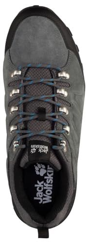 Jack Wolfskin Men's Refugio Texapore Low M Hiking Shoe, Grey/Black, 9.5