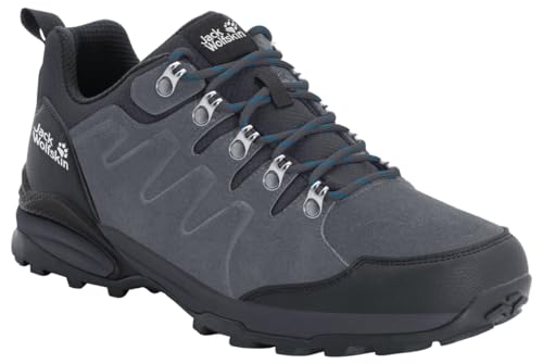 Jack Wolfskin Men's Refugio Texapore Low M Hiking Shoe, Grey/Black, 9.5