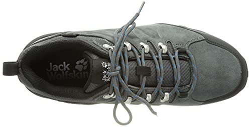 Jack Wolfskin Men's Refugio Texapore Low M Hiking Shoe, Grey/Black, 9.5