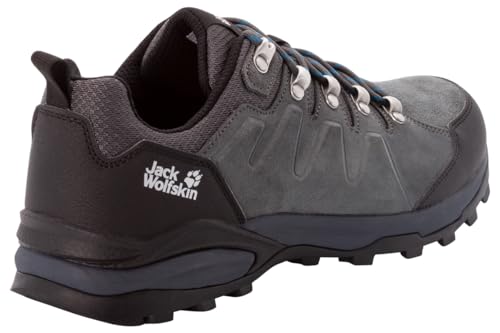 Jack Wolfskin Men's Refugio Texapore Low M Hiking Shoe, Grey/Black, 9.5