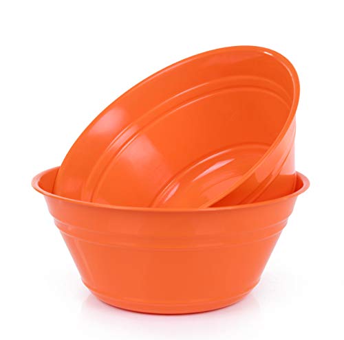 Mintra Home Snack Bowls (Large 2pk (4L), Orange)