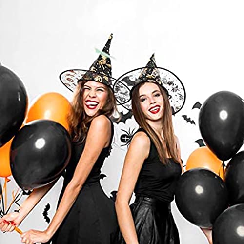 100pcs Balloons Black Clearance Latex 10" Pearl Black Balloons Helium Black Balloon for Black Balloon Garland Arch Wedding Birthday Halloween Party New Year's Day Decorations