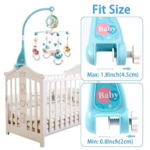 Mini Tudou Baby Musical Mobile Crib with Music and Lights, Timing Function, Projection, Take-Along Rattle and Music Box for Babies Boy Girl Toddler Sleep