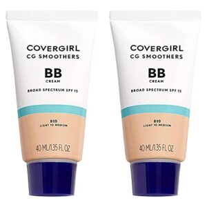 covergirl smoothers lightweight bb cream with spf 15, 810 light to medium skin tones, 2 count