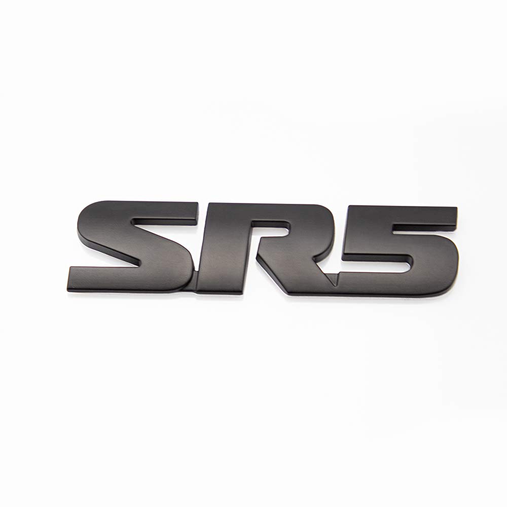 UpAuto SR5 Emblem Side/Rea V6 SR5 Trunk Decal Metal Sticker Badge (Black)