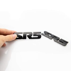 UpAuto SR5 Emblem Side/Rea V6 SR5 Trunk Decal Metal Sticker Badge (Black)