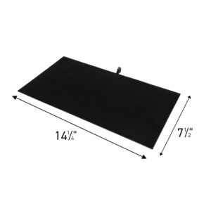 Large Rectangular Black Velvet Jewelry Pad/Tray Liners - 14-1/4"L x 7-1/2"W - Set of 3