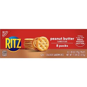 RITZ Peanut Butter Sandwich Crackers, 48 Snack Packs (6 Boxes, 8 Crackers Per Pack)