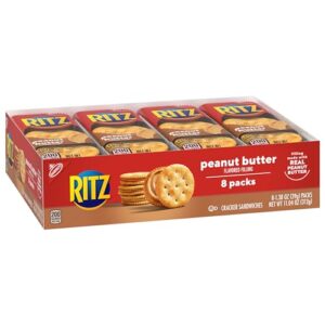 RITZ Peanut Butter Sandwich Crackers, 48 Snack Packs (6 Boxes, 8 Crackers Per Pack)