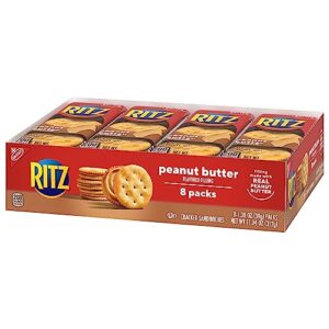 RITZ Peanut Butter Sandwich Crackers, 48 Snack Packs (6 Boxes, 8 Crackers Per Pack)