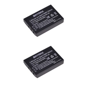 Batmax 2x 2400mAh KLIC-5001 Li-ion Battery + LCD USB Charger for Kodak Easyshare P712 P850 P880 Z730 Z760 Z7590 DX6490 DX7440 DX7590 DX7630 Zoom and Sanyo DB-L50 DMX-WH1 HD1010 FH11 HD2000 VPC-WH1 HD2