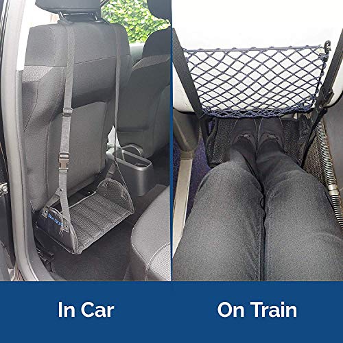 Airplane Foot Rest Hammock with Flat Rigid Base for Plane, Car & Desk - Travel Essentials, Portable, Perfect for Adults & Kids