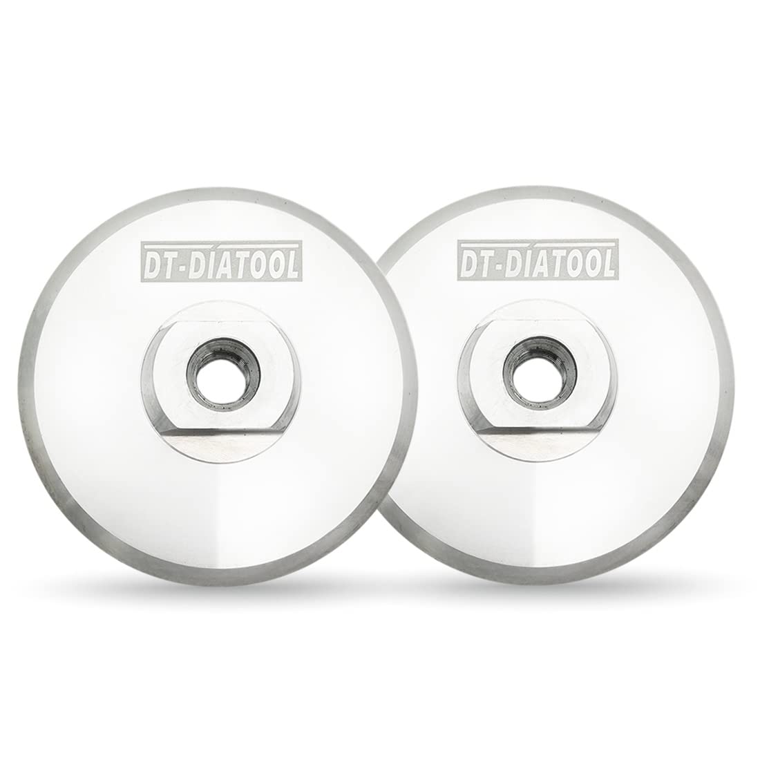 DT-DIATOOL 2pcs Aluminum Backer Pad 4 Inch Hook and Loop Backing pad 5/8-11 Arbor