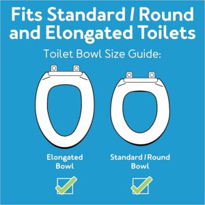 ProBasics Raised Toilet Seat For Seniors With Safety Lock, Round or Elongated Toilets, Secure Locking Mechanism, 4.5" Height, Hygienic Cutout, Easy Assembly, Universal Fit, 350lbs