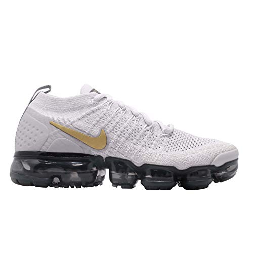 Nike Womens Air Vapormax Flyknit 2 Running Trainers 942843 Sneakers Shoes (UK 7 US 9.5 EU 41, vast Grey Metallic Gold 010)