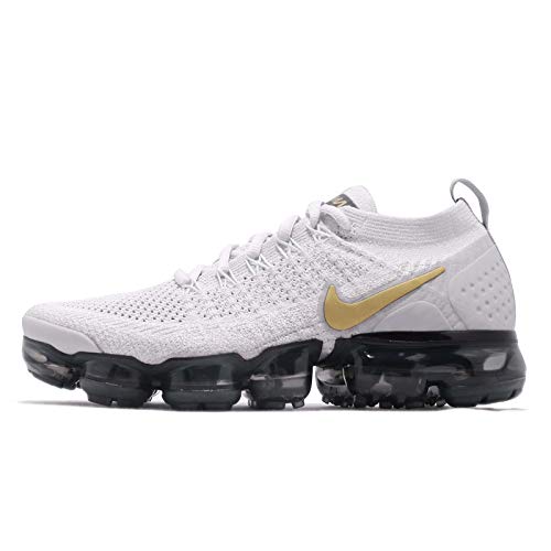 Nike Womens Air Vapormax Flyknit 2 Running Trainers 942843 Sneakers Shoes (UK 7 US 9.5 EU 41, vast Grey Metallic Gold 010)