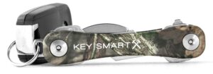 keysmart rugged - multi-tool key holder with bottle opener and pocket clip (up to 14 keys, mossy oak)