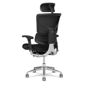 X-Chair X3 Management Office Chair, Black A.T.R. Fabric with Headrest - High End Comfort Chair/Dynamic Variable Lumbar Support/Floating Recline/Highly Adjustable/Durable/Executive Office Desk Seat