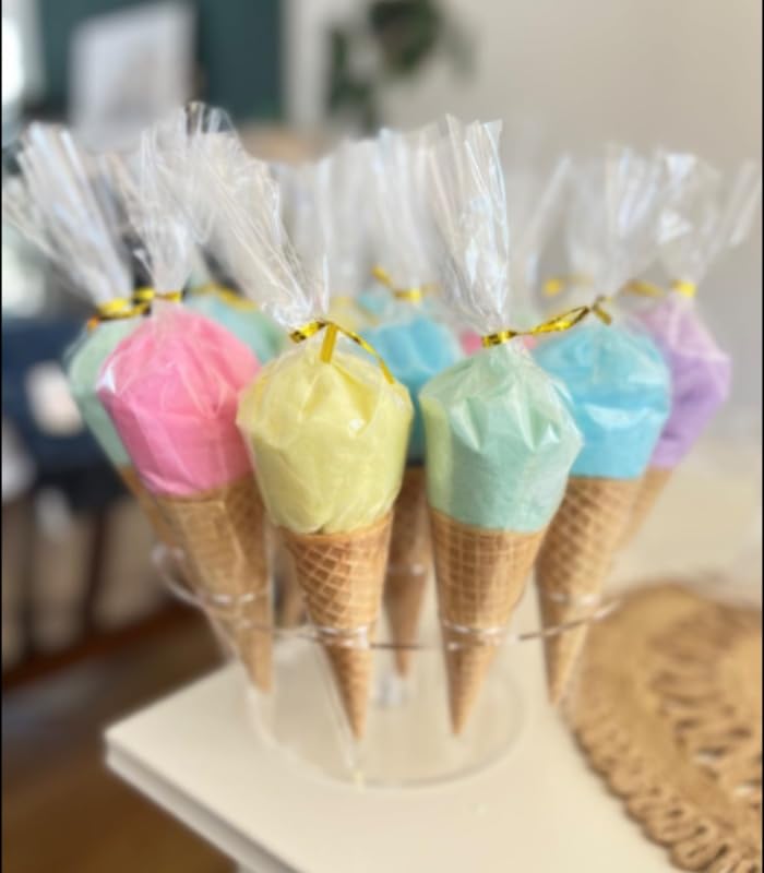 Lupy Lups! Cotton Candy Party Pack 0.5 oz each - Individually Wrapped- Pastel Candy for Stocking, Treats, Party Favors, Buffet table and Piñata (Assorted)