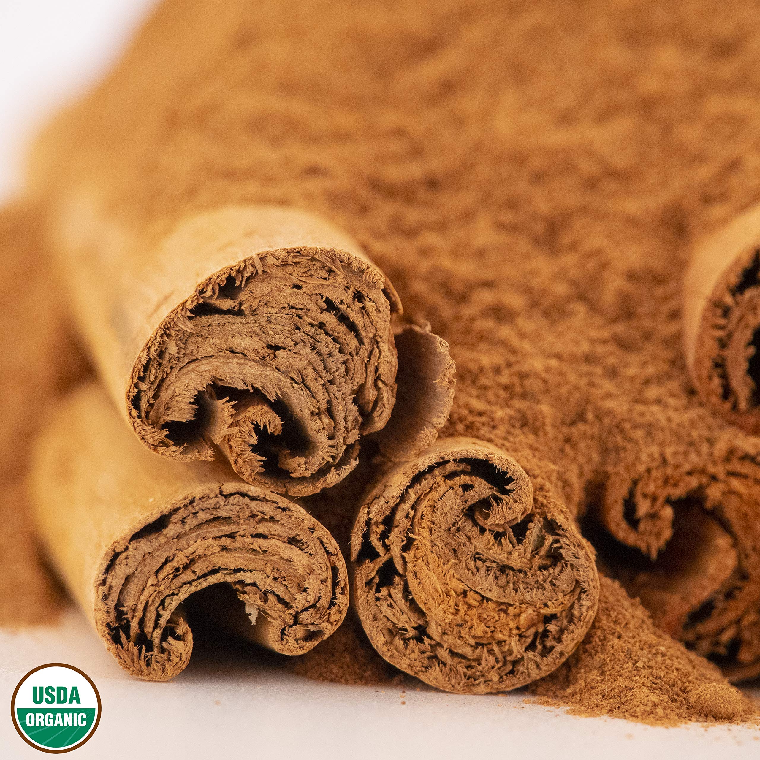 Ceylon Cinnamon Powder (1LB) | 100% CERTIFIED Organic | Freshly Ground Premium Sri Lanka Cinnamon For Exquisite Flavor and Aroma | Gluten Free & Non-GMO | Controlled and Packed in USA Food Facility