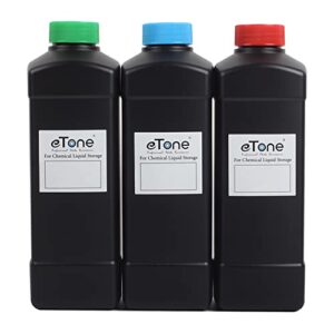 etone 3x 1000ml darkroom chemical storage bottles film photo developing processing 1l