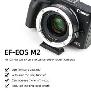 VILTROX EF-EOS M2 Speed Booster 0.71x Canon EF Lens to EF-M Mount Speedbooster for Canon m50 ii m6 ii m200 m50 m6 m5