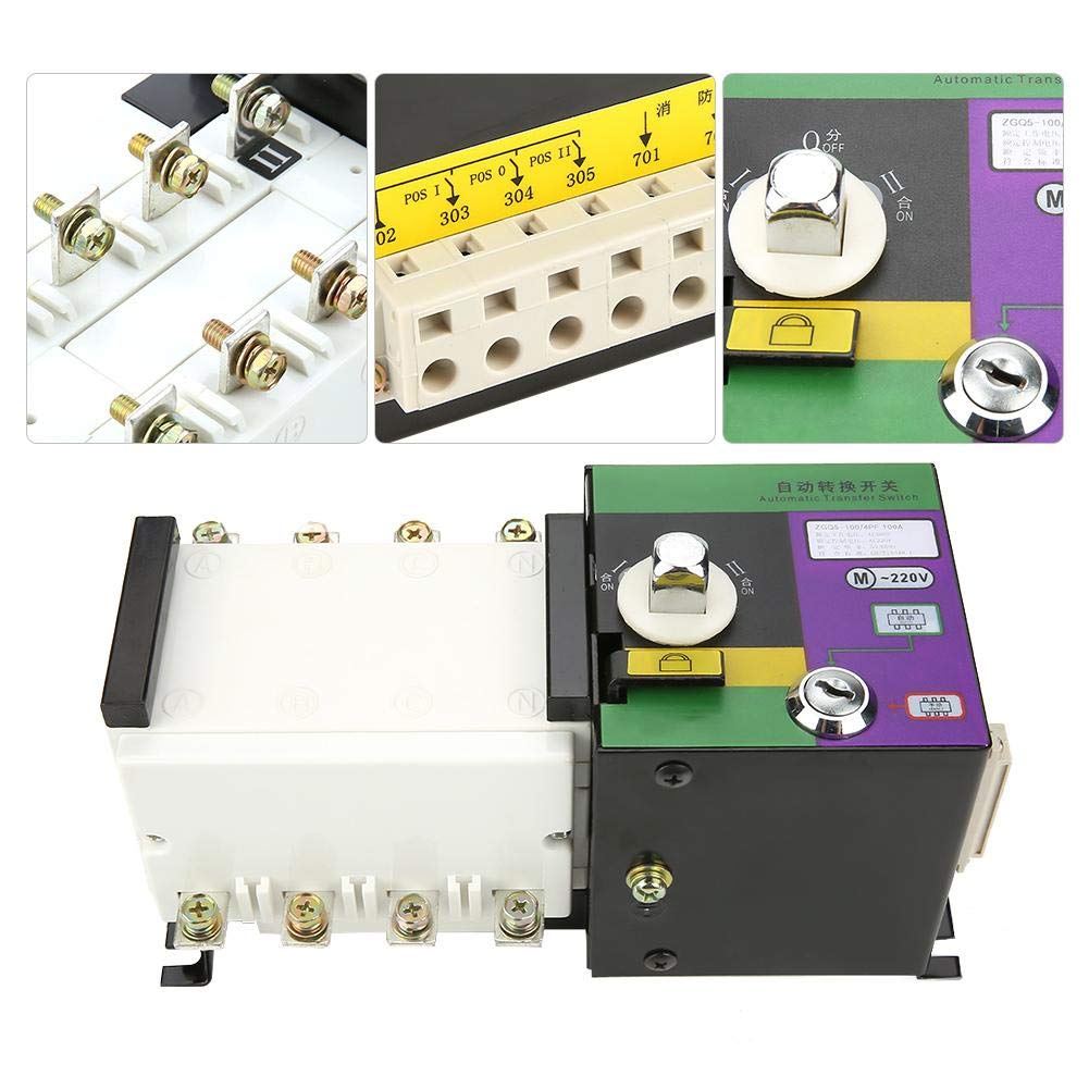 Manual Transfer Switch, 100 amp Isolation Type Dual Power Automatic Transfer Switch ATS 100A/4P