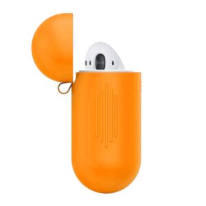 HappyCover Compatible for Airpods Case 2 & 1, Protective Silicone Cover Skin for Airpods Charging Case (Vibrant Orange)