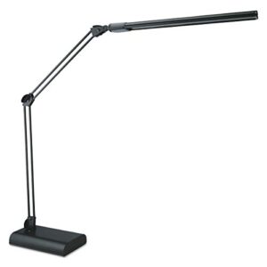 alera adjustable led desk lamp, 3.25w x 6d x 21.5h, black