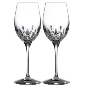waterford crystal lismore essence set of 2 white wine glasses #40033522