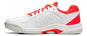 asics gel-dedicate 6 women's tennis shoes, white/laser pink, 6 m us