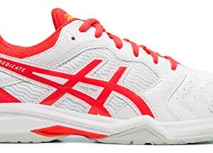 ASICS Gel-Dedicate 6 Women's Tennis Shoes, White/Laser Pink, 6 M US