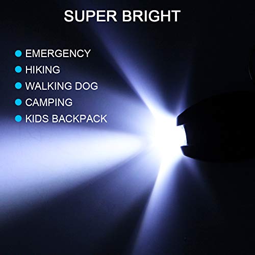 LUMAND 5 Pack Mini LED Keychain Flashlight Small Super Bright Key Ring Light Torch (Assorted Colors, 2 Light Modes, White Beam)