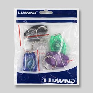 LUMAND 5 Pack Mini LED Keychain Flashlight Small Super Bright Key Ring Light Torch (Assorted Colors, 2 Light Modes, White Beam)