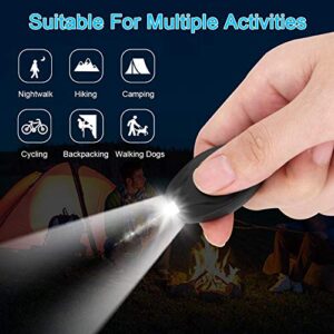 LUMAND 5 Pack Mini LED Keychain Flashlight Small Super Bright Key Ring Light Torch (Assorted Colors, 2 Light Modes, White Beam)