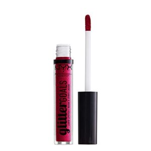 nyx professional makeup glitter goals liquid lipstick - reflector, hot pink with pink and magenta glitter