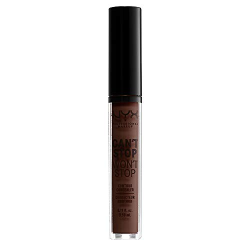 NYX PROFESSIONAL MAKEUP Can't Stop Won't Stop Contour Concealer, 24h Full Coverage Matte Finish - Deep Espresso