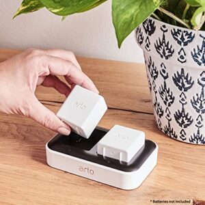 Arlo Dual Charging Station - Arlo Certified Accessory - Charge up to Two Batteries, Works with Arlo Rechargeable Batteries (VMA5400) and Arlo XL Rechargeable Batteries (VMA5420) Only - VMA5400C