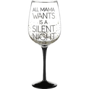 amscan jumbo silent night wine glass, holiday gifts, 30 oz.