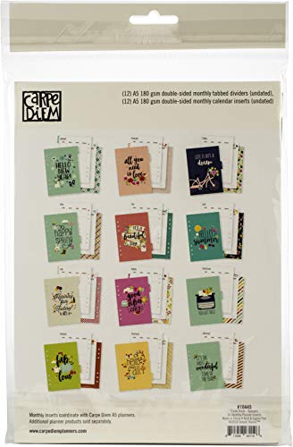 Simple Stories Carpe Diem Seasons Double-Sided A5 Planner Inserts-Monthly, Undated