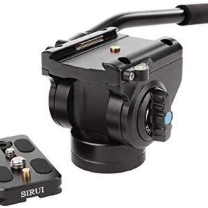 SIRUI Fluid Video Head AM-5V, Lightweight Tripod Head with Quick Release Plate for Video Camera